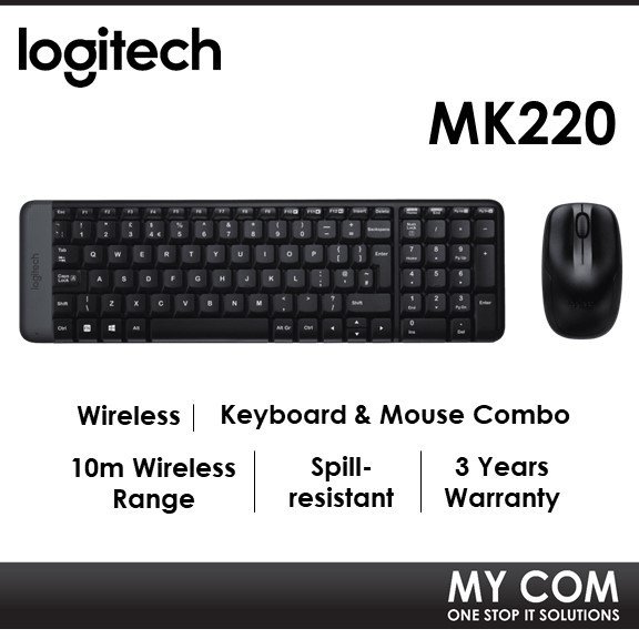 Logitech MK220 Compact Wireless Keyboard and Mouse Combo