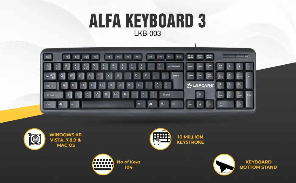 LAPCARE USB ALFA WIRED KEYBOARD  3