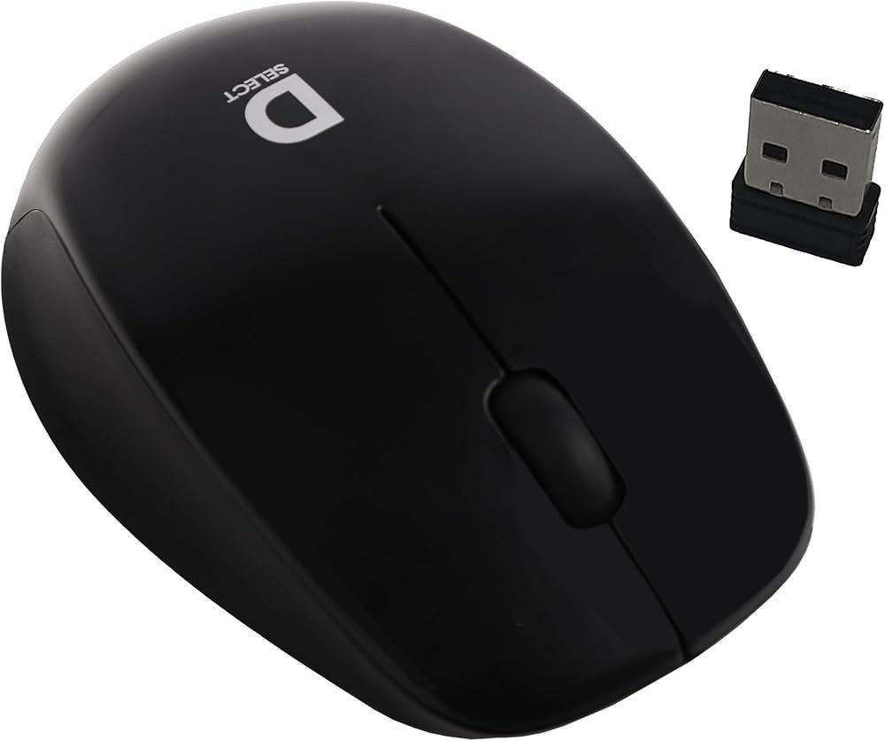 D SELECT Dell Exclusive Wireless Mouse DS320-Black with USB Type A Connector, 1200DPi, Lightweight