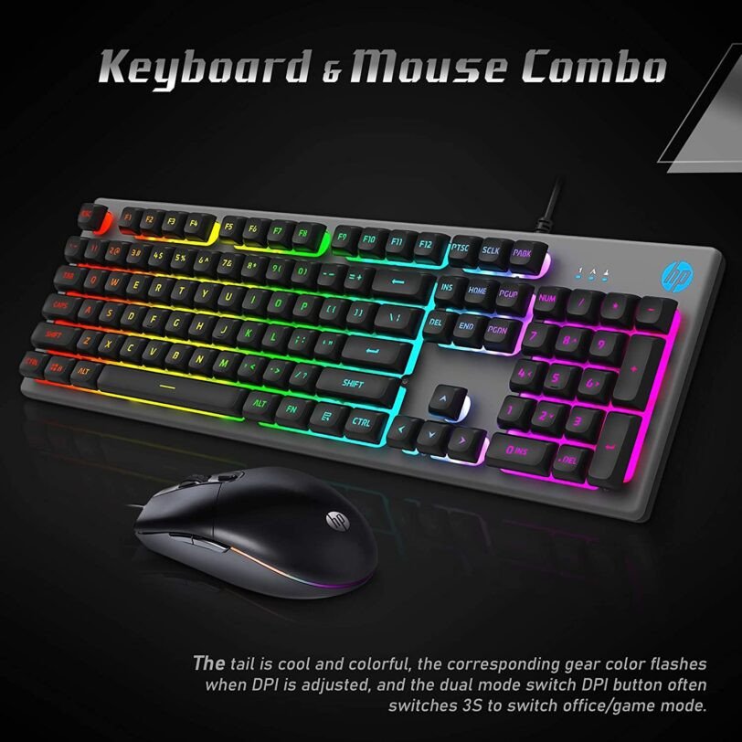 HP KM300F Wired USB Gaming Keyboard and Mouse Set,