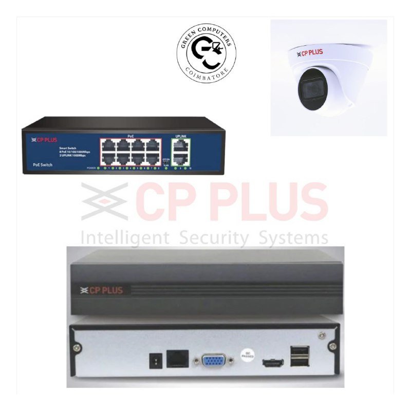 1Nos // CP PLUS CCTV IP WITH NVR //  24*7  - COMBO