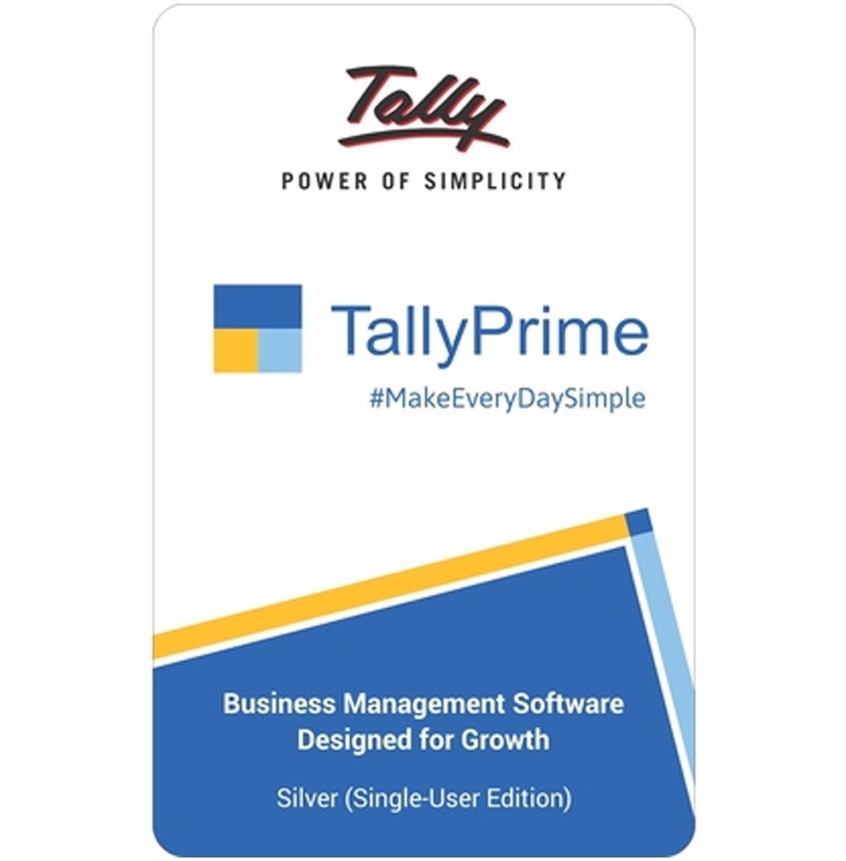 Tally Prime – Silver (Single User) Accounting, GST, Invoice, Inventory, MIS & More
